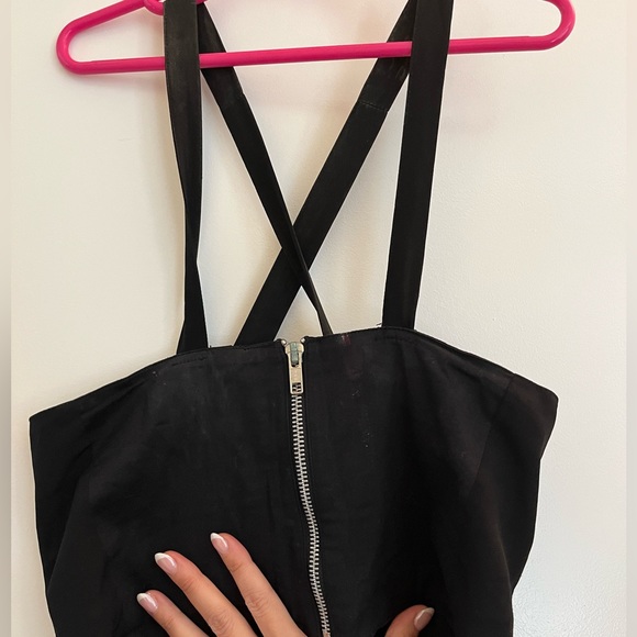 Beaded black festival crop top - Picture 2 of 4